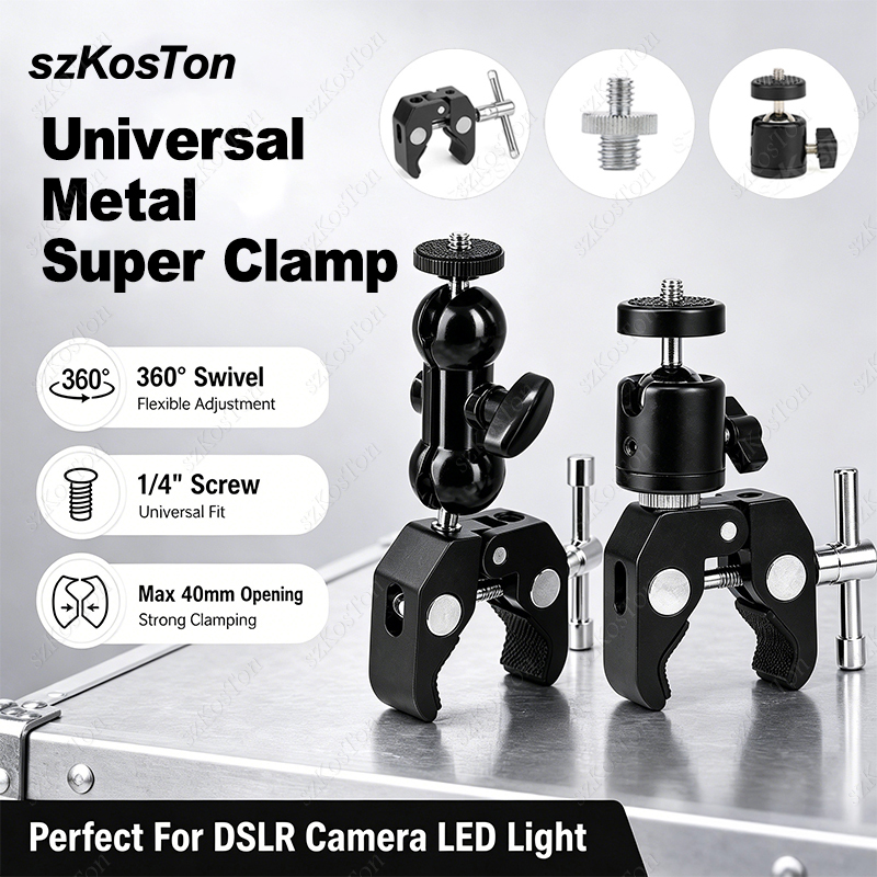 Monitor Arm Clamp - Penjepit Logam Kamera Super 360 °