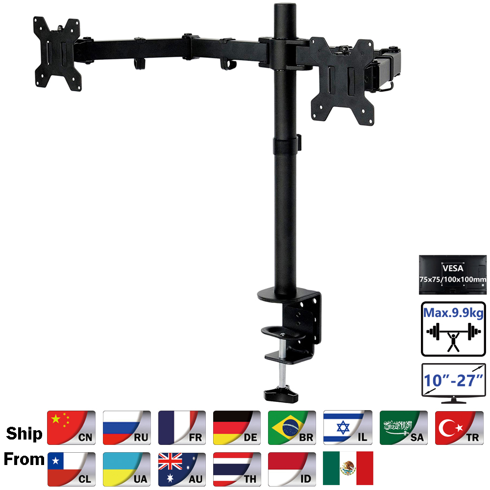 Monitor Arm Clamp - MS02 Desktop Menjepit Gerak Penuh 360