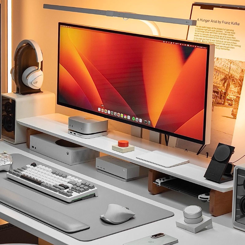 Rak Monitor Komputer Organizer - Desk Setup With Laptop And Monitor ulasan dan harga