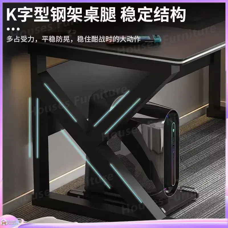 Meja Gaming Cafe Metal Hitam M - Desk Setup Gaming ulasan dan harga