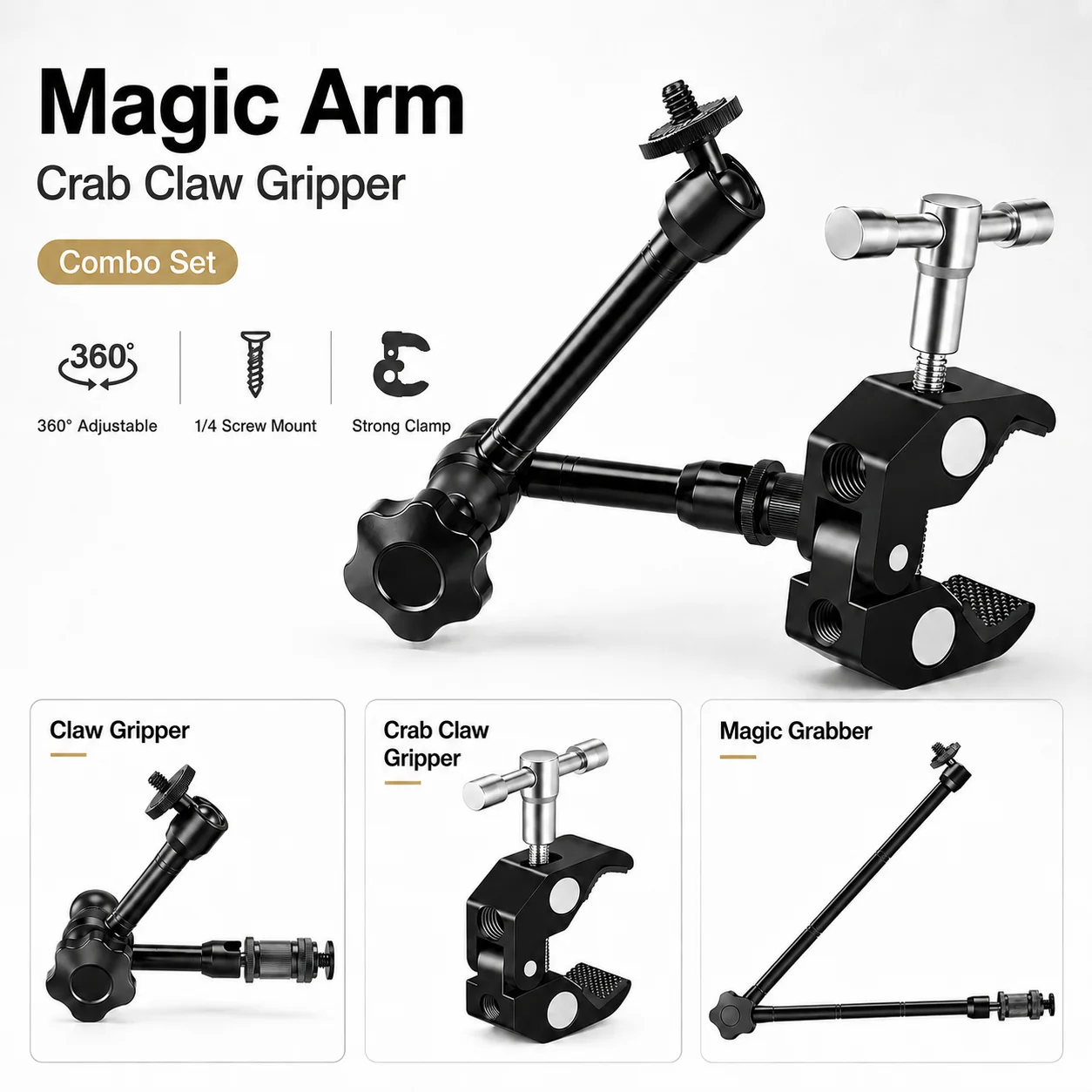 Lengan Ajaib 7/11/20 Inci 360  - Monitor Arm Clamp ulasan dan harga