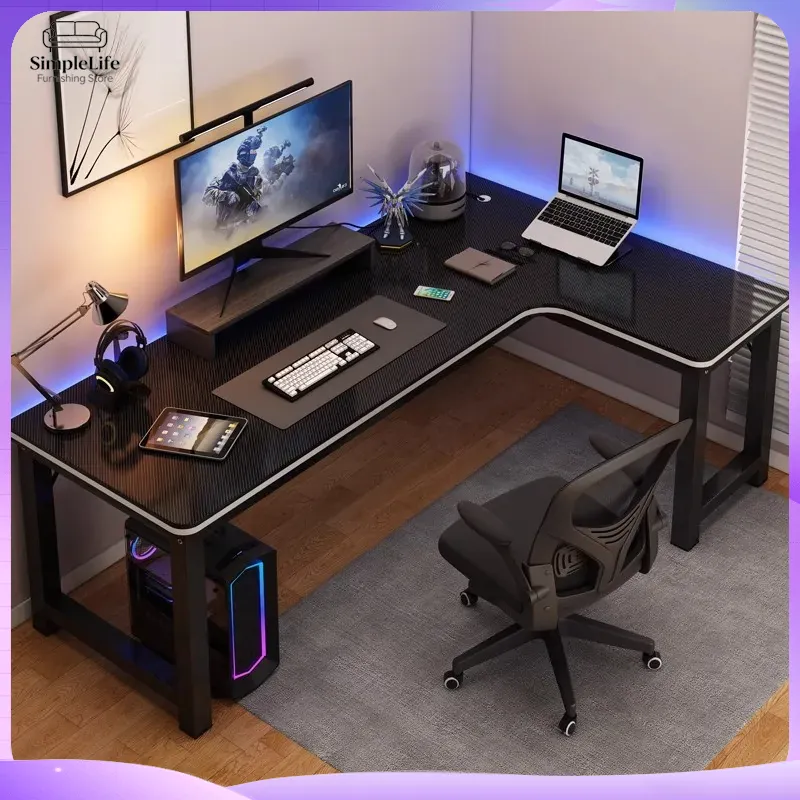 Meja Gaming Sudut untuk Komput - Desk Setup With Laptop And Monitor ulasan dan harga