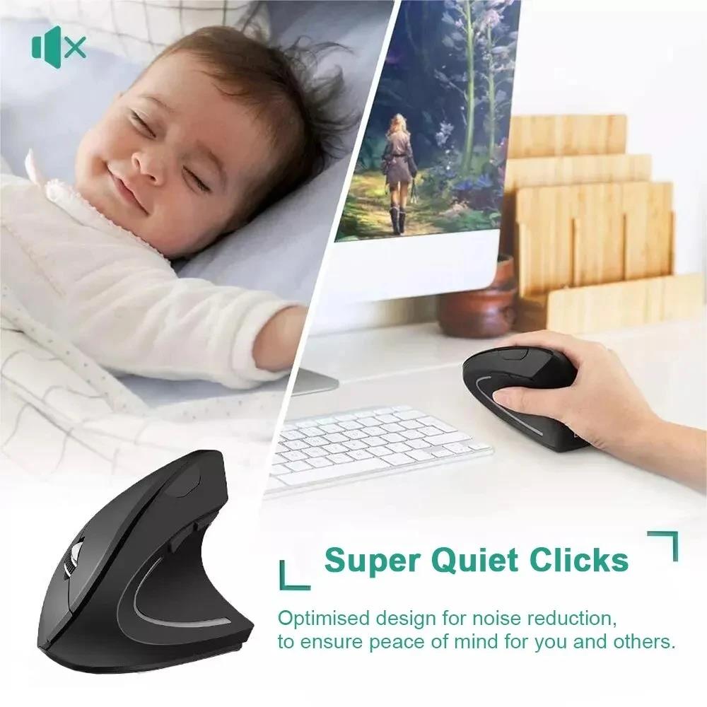 Mouse Vertikal Ergonomis 2.4GH - Desk Setup Gaming ulasan dan harga