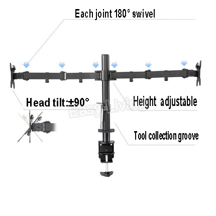 MS02 Desktop Menjepit Gerak Pe - Monitor Arm Clamp ulasan dan harga