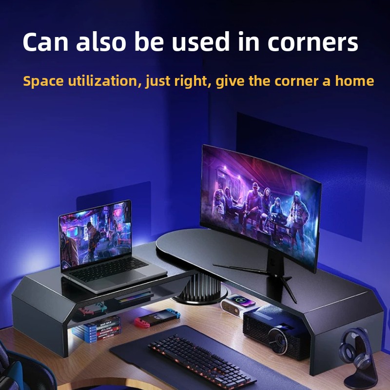 Penyangga Monitor Ganda untuk  - Desk Setup With Laptop And Monitor ulasan dan harga