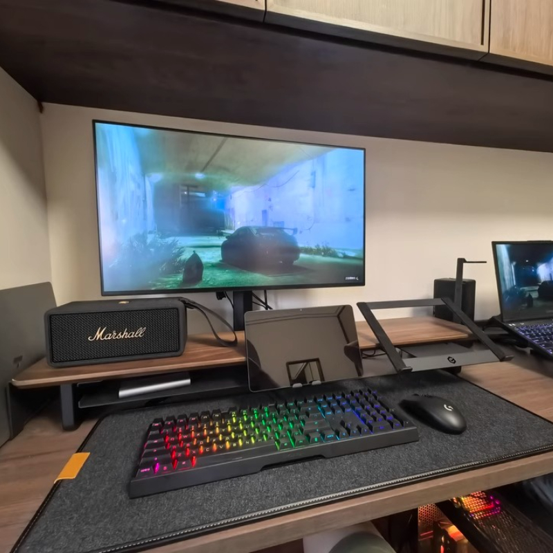 Stand Monitor Modular Ergonomi - Desk Setup With Laptop And Monitor ulasan dan harga