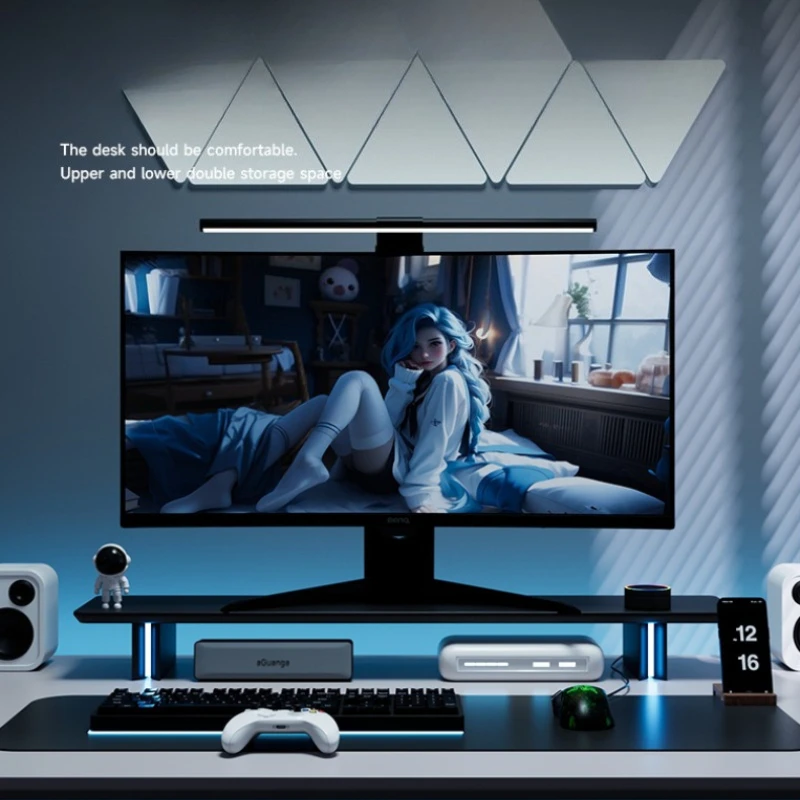 Dudukan Monitor RGB Ergonomis  - Desk Setup With Laptop And Monitor ulasan dan harga