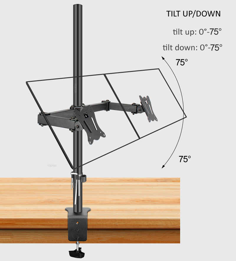 T902-280 Dudukan Monitor Ganda - Monitor Arm Clamp ulasan dan harga