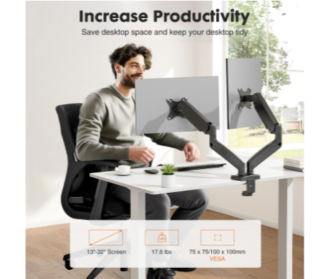 Lengan Penyangga Monitor Ganda - Monitor Arm Clamp ulasan dan harga