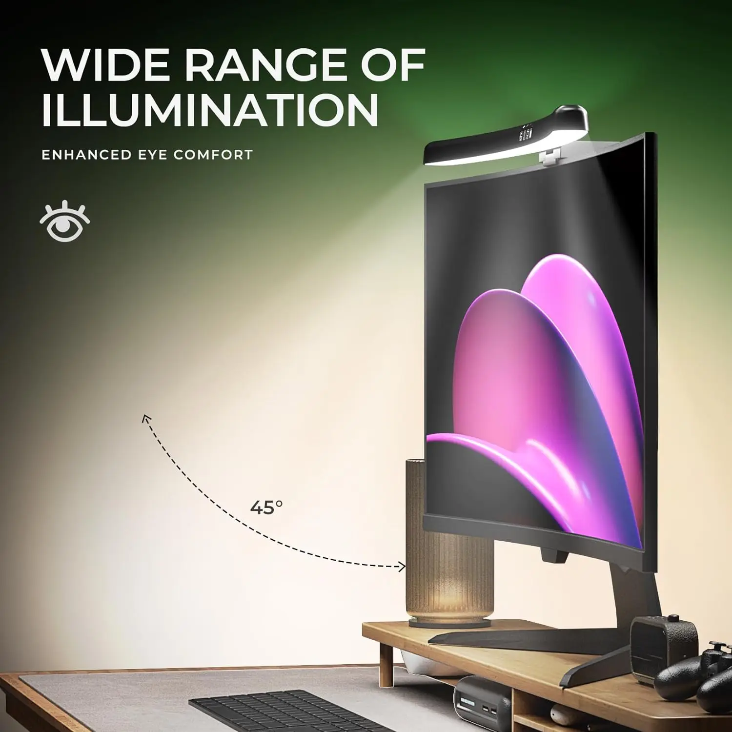 Lampu Monitor Komputer RGB Rit - Desk Setup Gaming ulasan dan harga